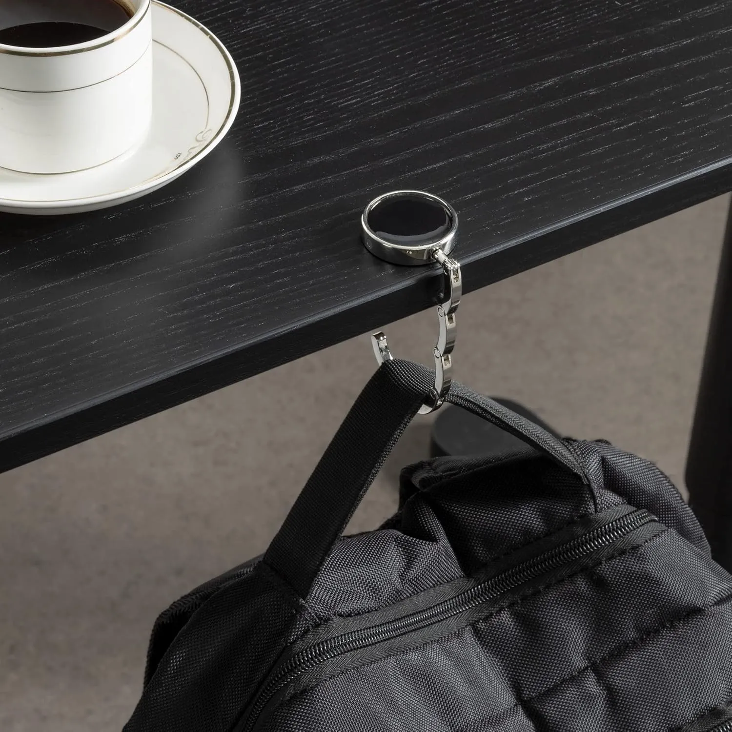 kwmobile Purse Hanger for Table (Set of 2) - Purse Hook for Table - Folding Handbag Hanger - Portable Bag Holder