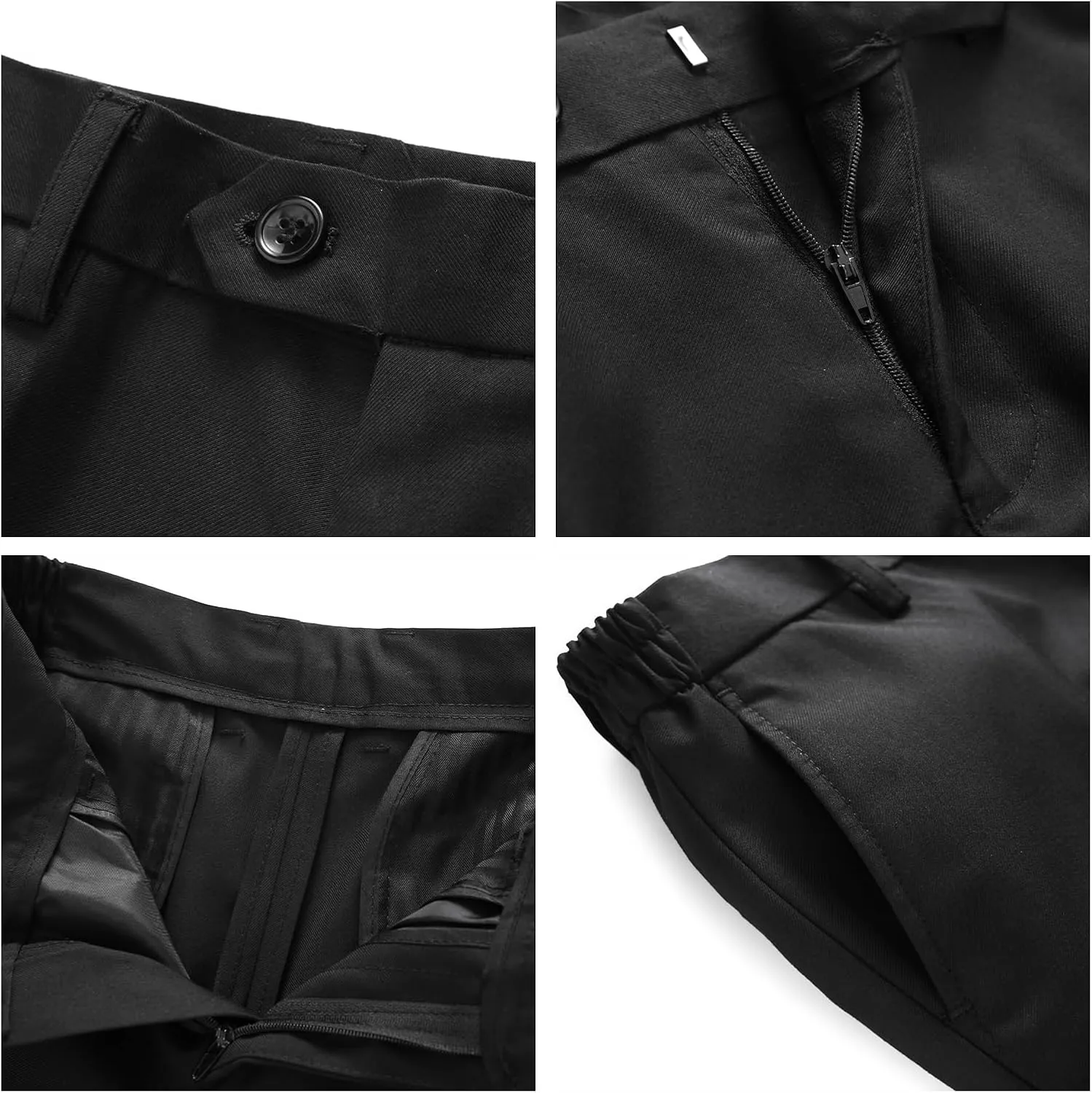 Lamgool Boys Tuxedo Suit Slim Fit Formal Set 2 Pieces with Floral Jacquard Sequin Blazer Black Pants for Kids Prom Wedding