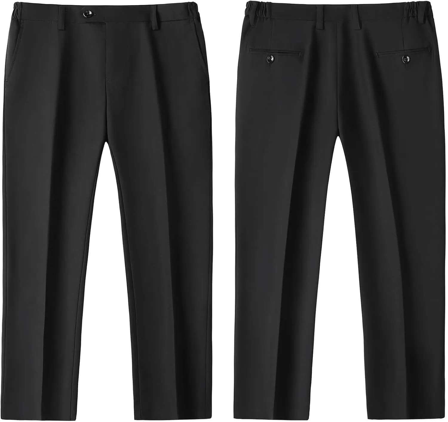 Lamgool Boys Tuxedo Suit Slim Fit Formal Set 2 Pieces with Floral Jacquard Sequin Blazer Black Pants for Kids Prom Wedding