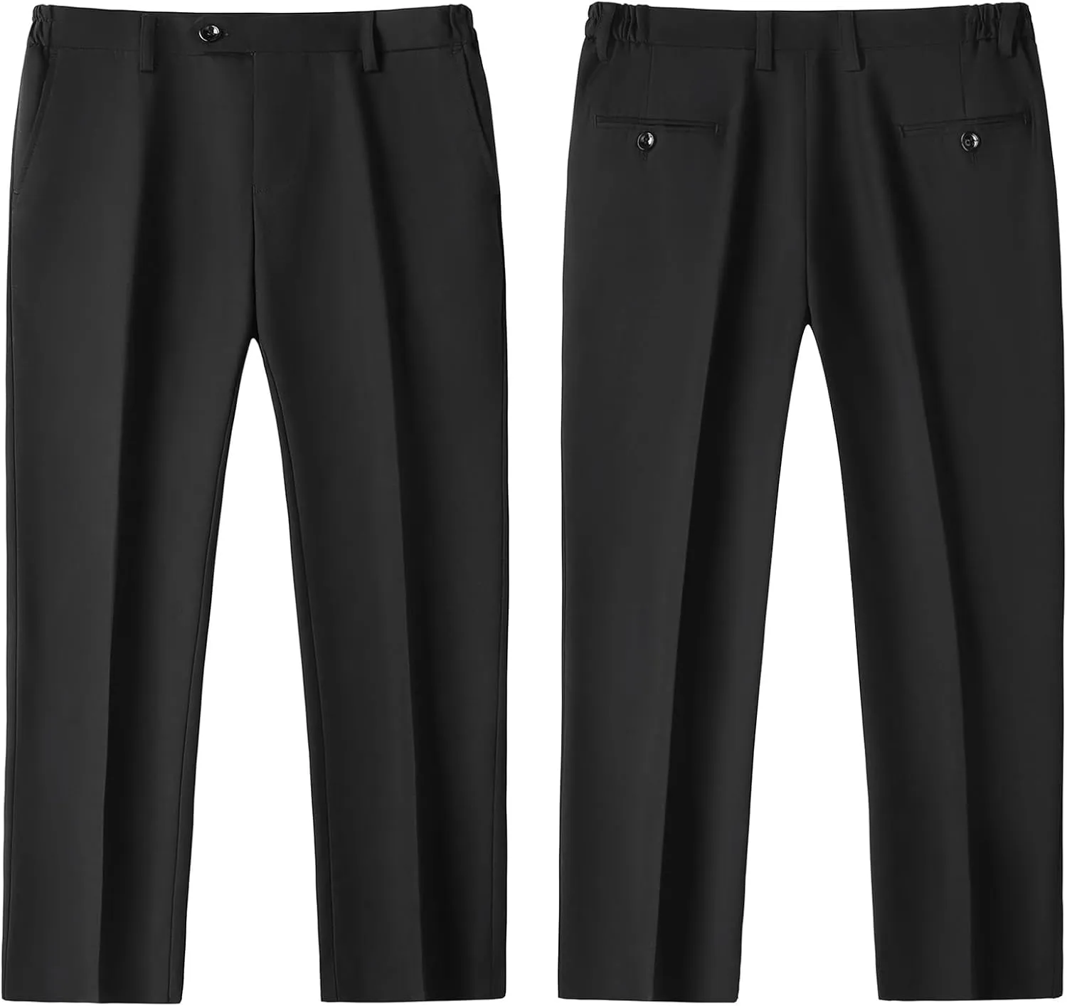 Lamgool Boys Tuxedo Suit Slim Fit Formal Set 2 Pieces with Floral Jacquard Sequin Blazer Black Pants for Kids Prom Wedding