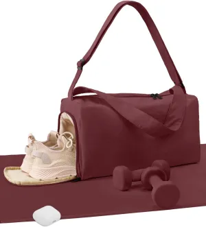Large Gym Bag for Women with Shoes Compartment, Stylish Duffle Travel Bag for Plane, Lightweight Duffle Bag for Women & Men, Sport Gym Tote Bag with Wet Pocket for Yoga, Pilates, Swimming