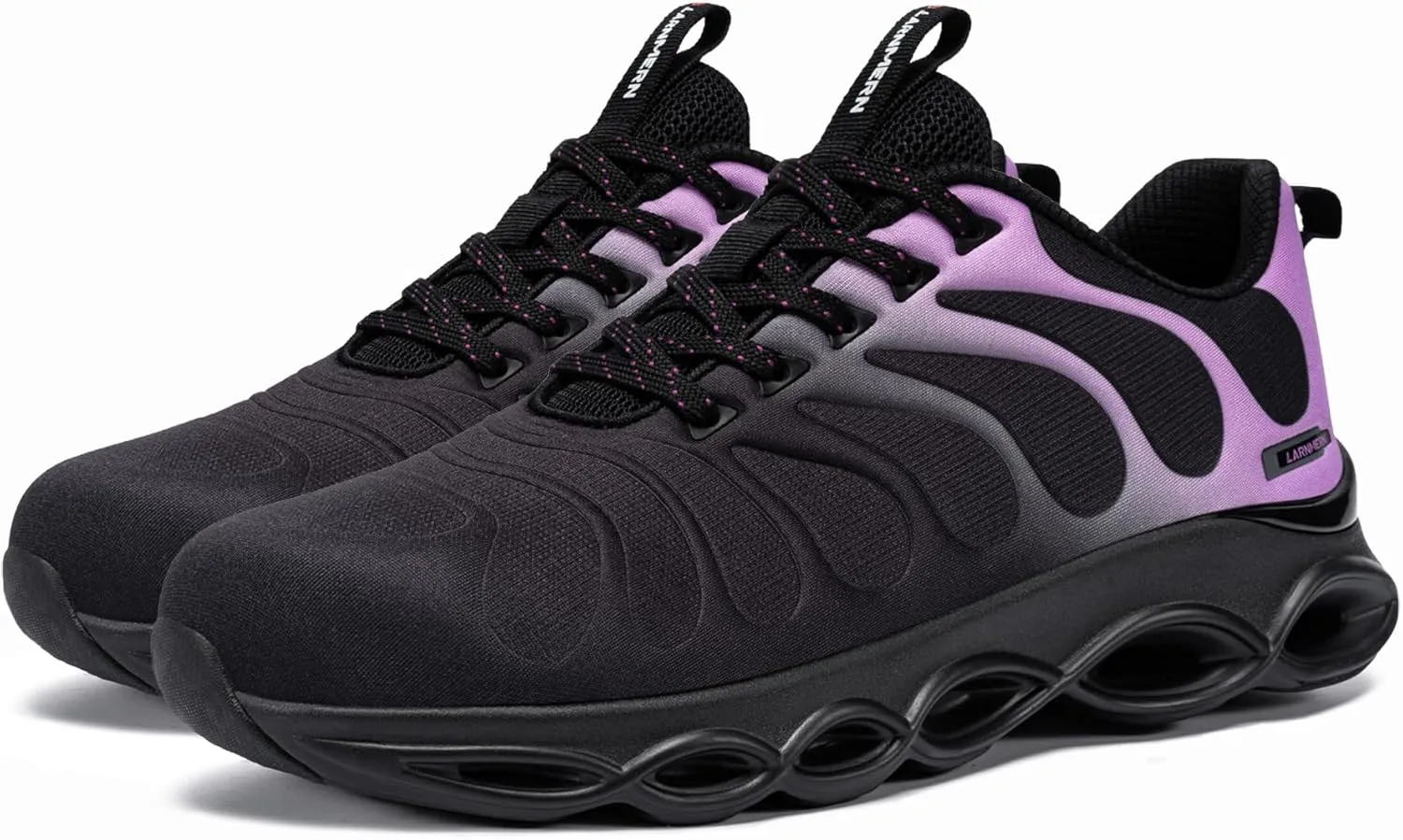 LARNMERN Steel Toe Shoes for Men Women Wide Lightweight Safety Sneakers Comfortable Safety Shoes Colorful Tennis Work Shoes