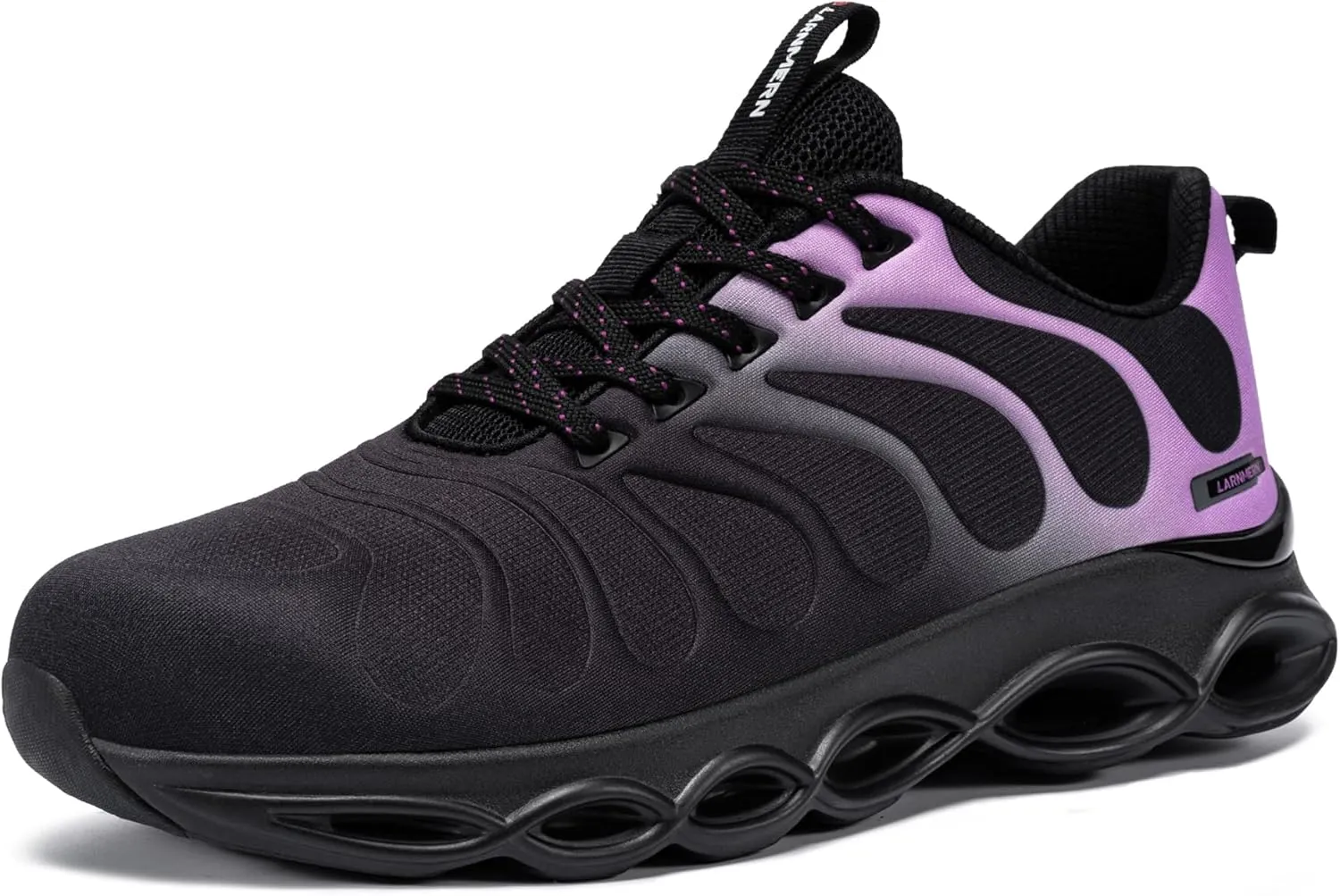 LARNMERN Steel Toe Shoes for Men Women Wide Lightweight Safety Sneakers Comfortable Safety Shoes Colorful Tennis Work Shoes