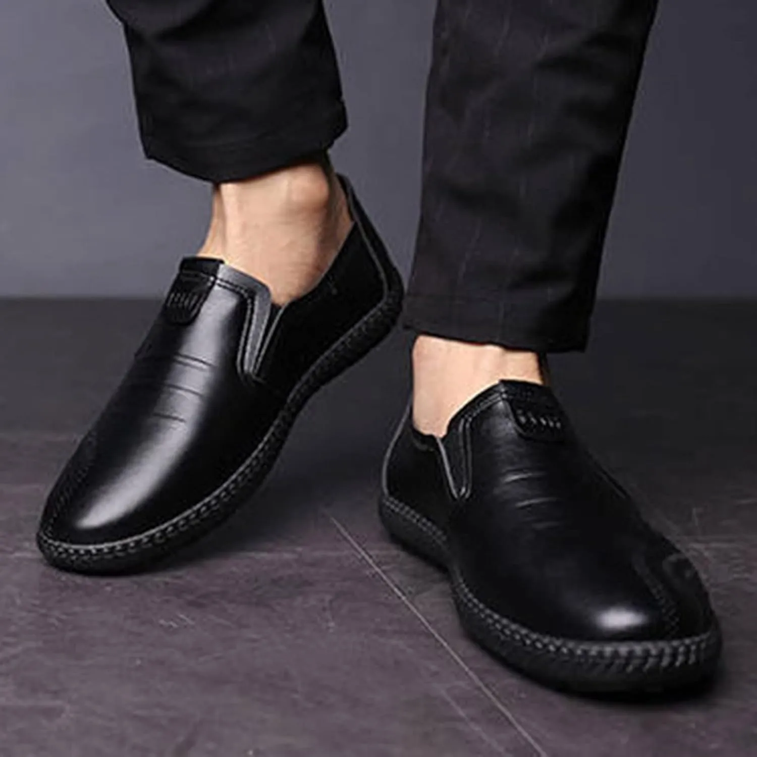 Leather Shoes for Men Comfort Soft Fashion Dress Sneakers Loafers Mens Oxfords Walking Dress Sneakers Shoe