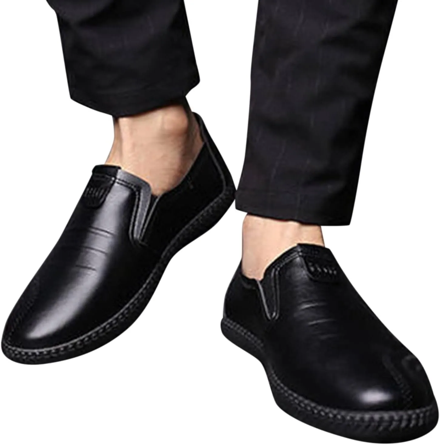 Leather Shoes for Men Comfort Soft Fashion Dress Sneakers Loafers Mens Oxfords Walking Dress Sneakers Shoe
