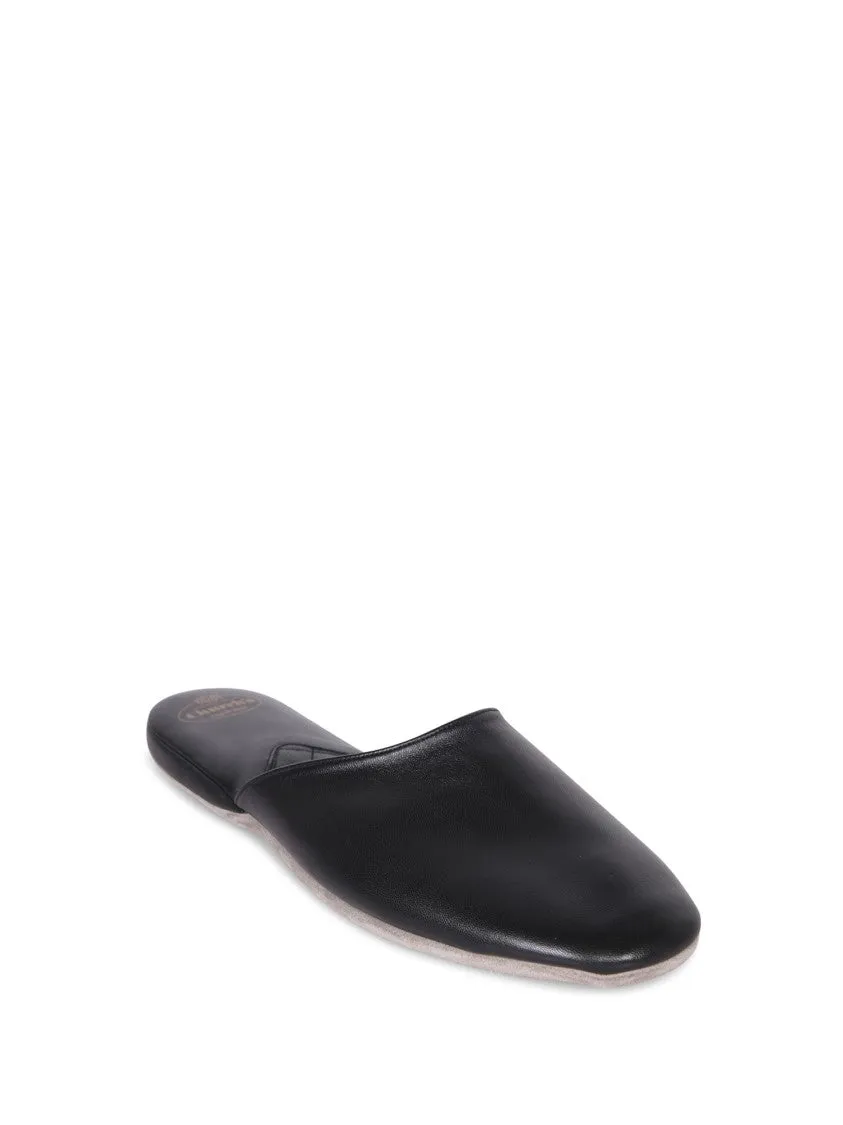 Leather Slip-On Mules With Footbed Anddesign