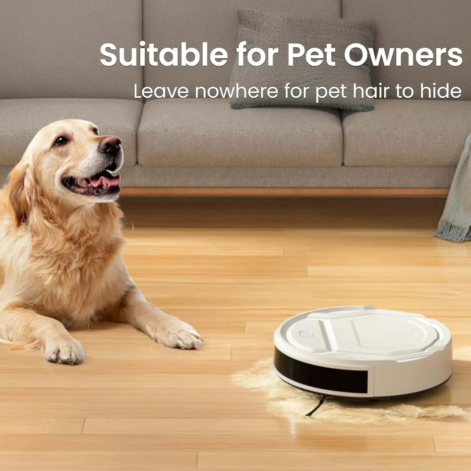 Lefant M210 Pro Robot Vacuum, Strong 2200Pa Suction, 120 Min Runtime, Super Slim Thin, Low Noise, Self-Charging, Wi-Fi/App/Alexa Control, Ideal for Pet Hair & Hard Floors