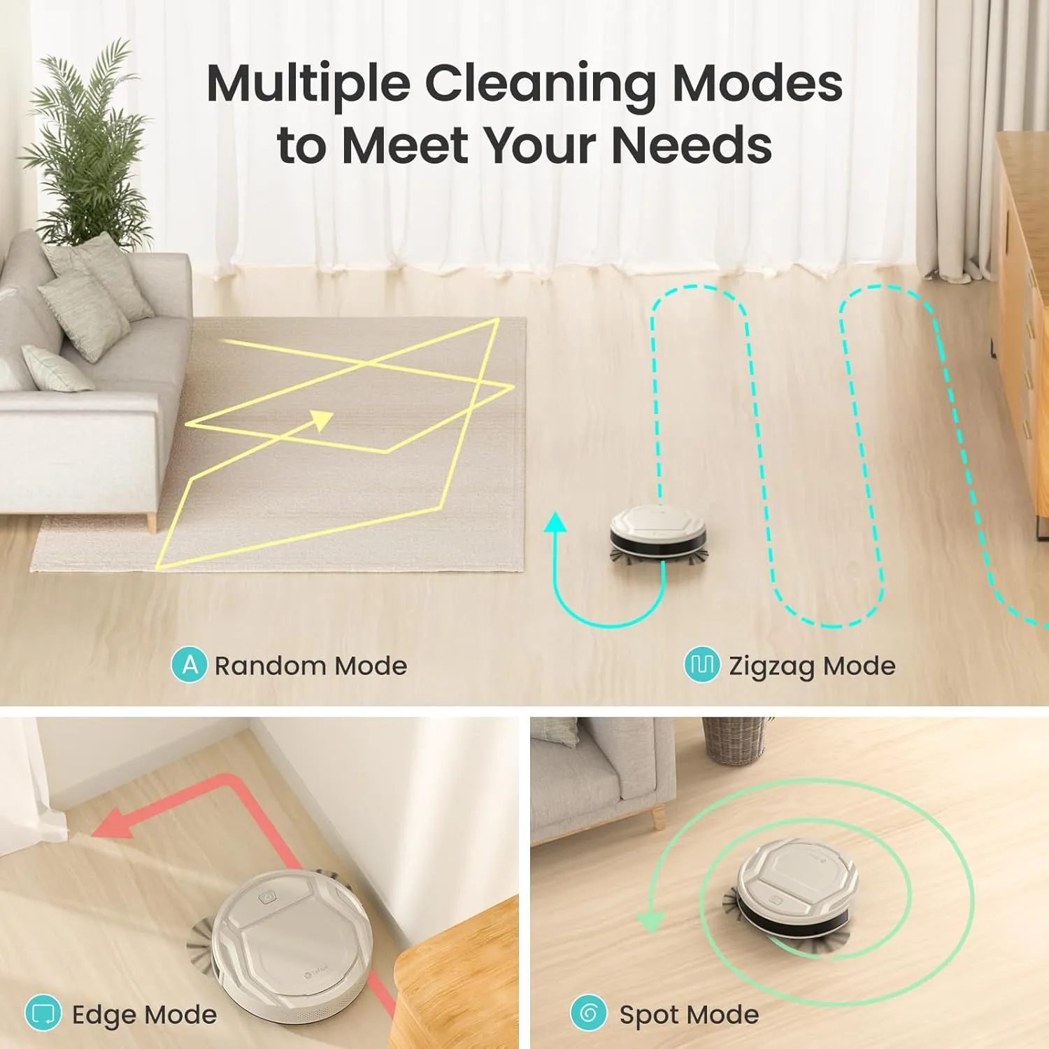 Lefant M210 Pro Robot Vacuum, Strong 2200Pa Suction, 120 Min Runtime, Super Slim Thin, Low Noise, Self-Charging, Wi-Fi/App/Alexa Control, Ideal for Pet Hair & Hard Floors