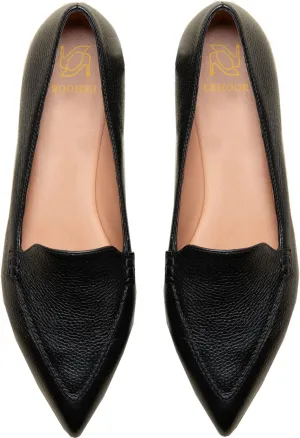 LEHOOR Women Casual Pointed Toe Loafer Flats Shoes Slip On Suede Penny Loafers Flat Heel Closed Pointy Toe Driver Coach Office Loafers Crocodile Snakeskin Flats Dressy Comfort Fall Retro 4-11 M US