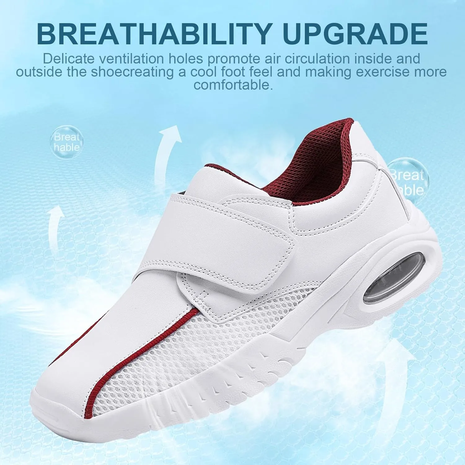 LGY Women's Lightweight Healthcare Nursing Shoes Comfortable Slip-Resistant Work and Gardening Food Service Foot
