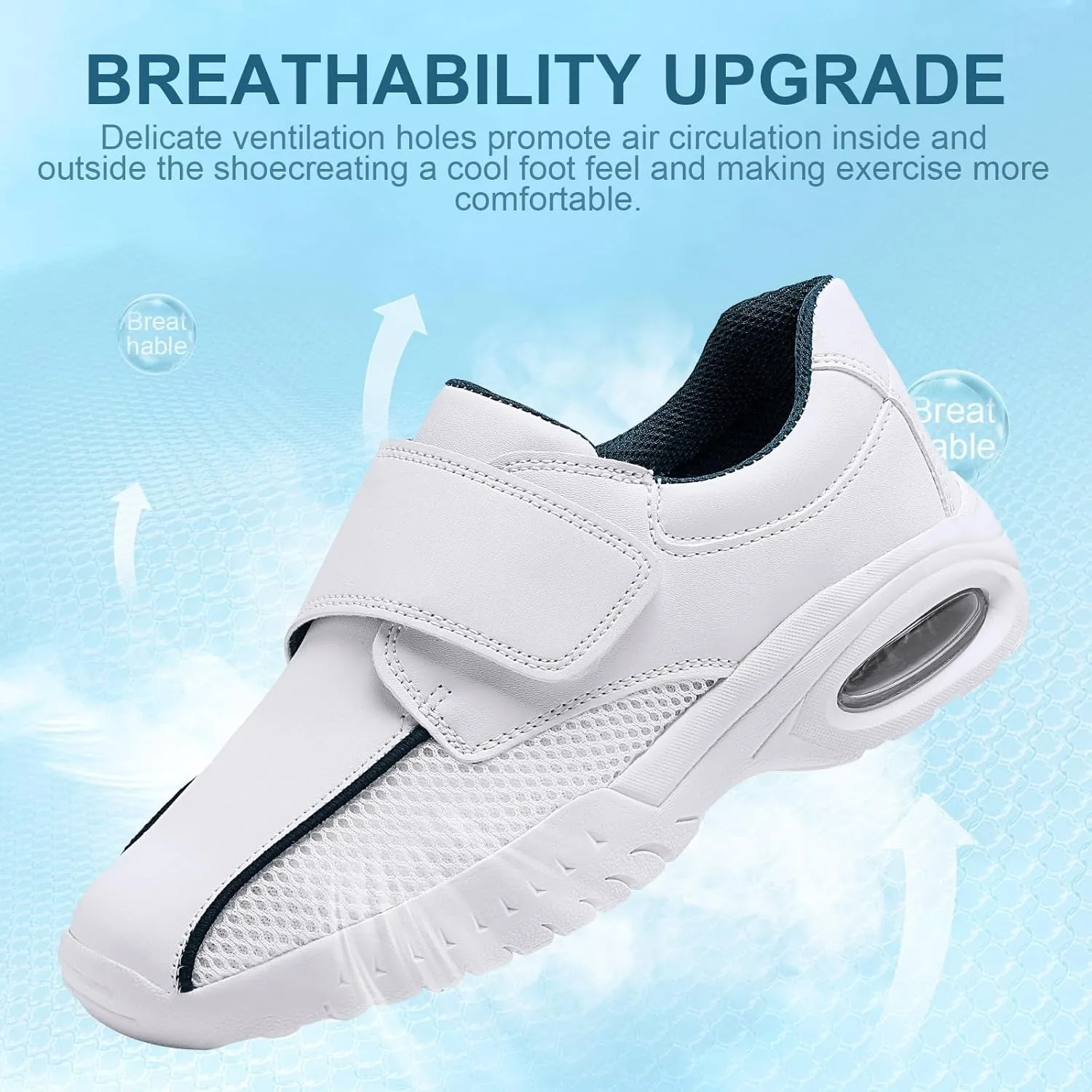 LGY Women's Lightweight Healthcare Nursing Shoes Comfortable Slip-Resistant Work and Gardening Food Service Foot