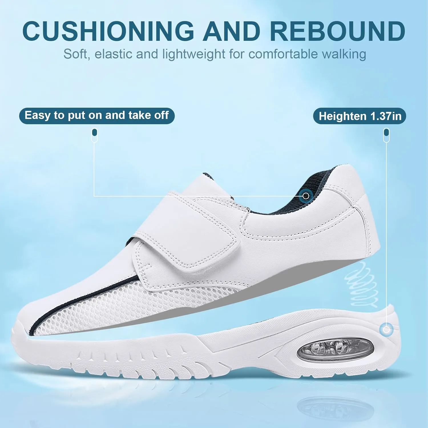 LGY Women's Lightweight Healthcare Nursing Shoes Comfortable Slip-Resistant Work and Gardening Food Service Foot