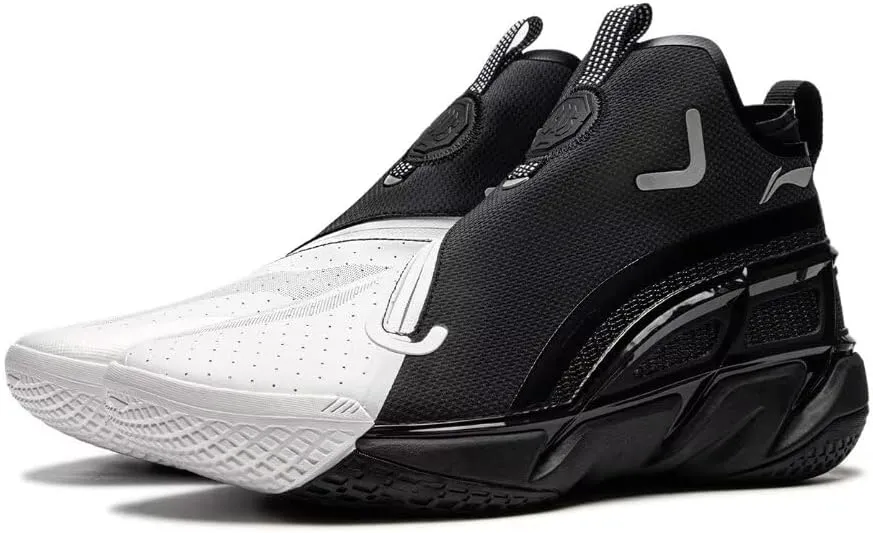 LI-NING BADFIVE Men's Reflective Lightweight High Rebound Mid Top Basketball Outdoor Shoes ABFU031
