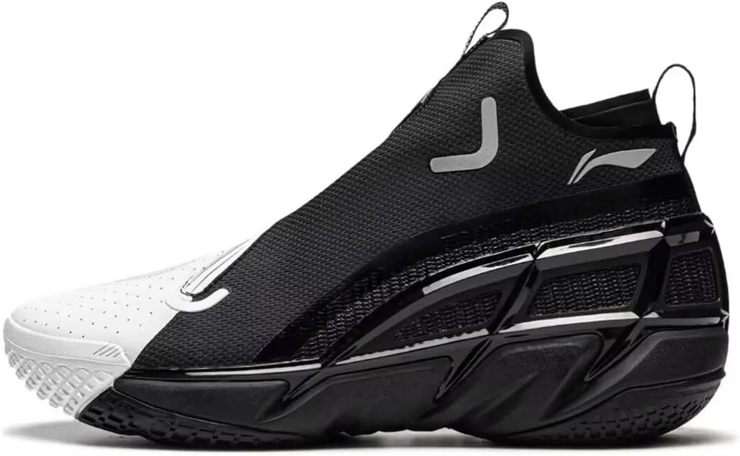 LI-NING BADFIVE Men's Reflective Lightweight High Rebound Mid Top Basketball Outdoor Shoes ABFU031