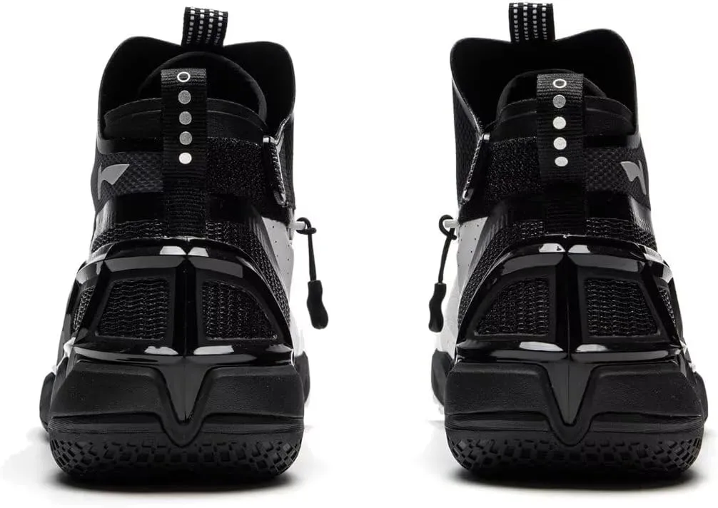 LI-NING BADFIVE Men's Reflective Lightweight High Rebound Mid Top Basketball Outdoor Shoes ABFU031
