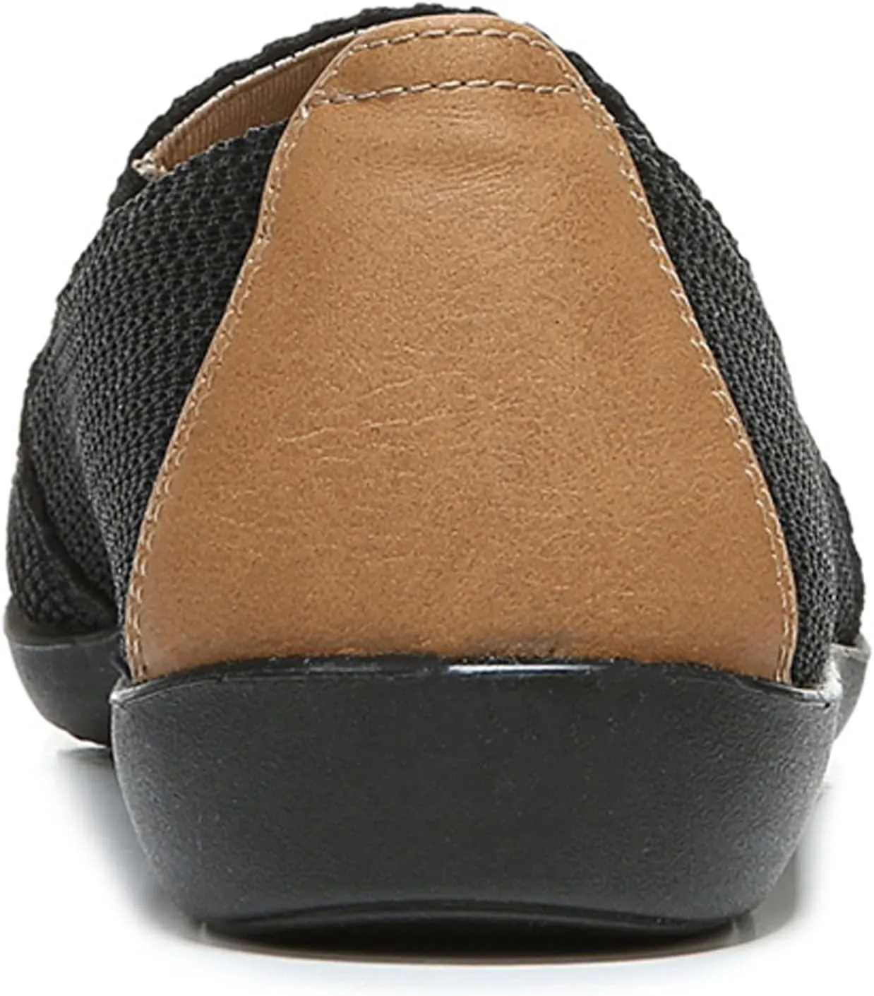Life Stride Womens Next Level Slip-On Sneaker, Black/Tan, 7.5 US