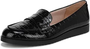 LifeStride Womens Zee Loafer Black Croc 9.5 W