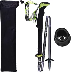 Lightweight and Portable Trekking Poles, Foldable and Adjustable in Length, Strong Earthquake-Resistant Trekking Poles, Soft Non-Slip Handle (Black (100~115cm))