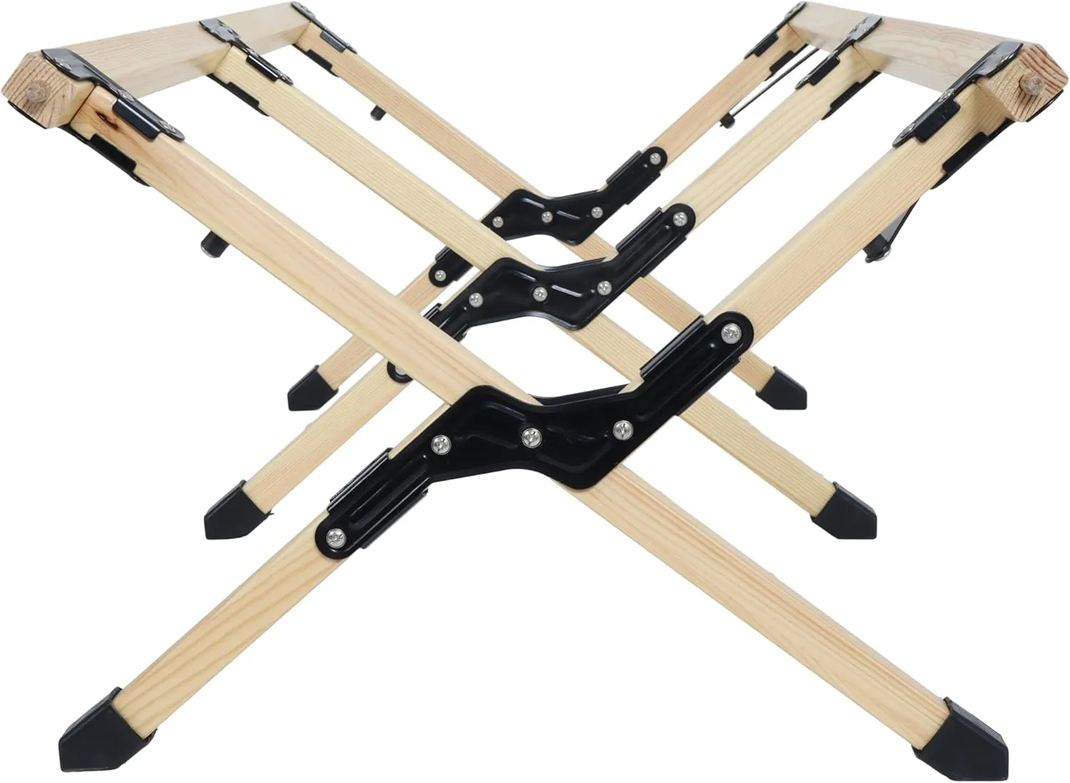 Lightweight Camping Table with Carry Bag – Roll-Up Outdoor Folding Table, Solid Wood Portable Table for Camping, Picnics, and Outdoor Activities (Natural Wood, Rectangular)