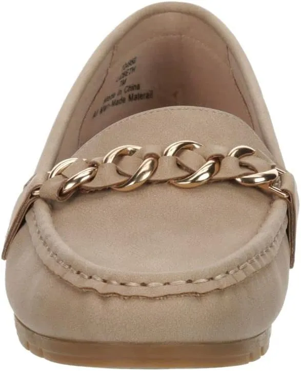 Lizbeth - Women's Slip-On Moc Toe Faux Leather Penny Loafer