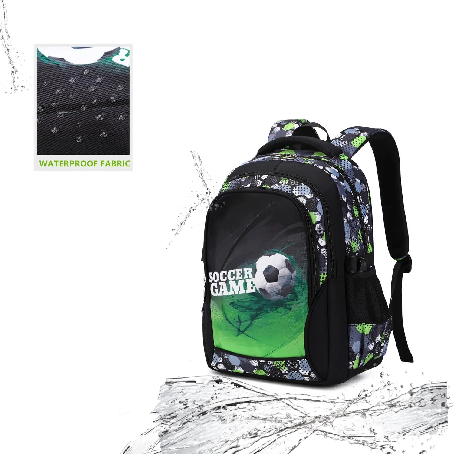 Lmwzh Backpack For Boys Elementary School Bags Kids Bookbag Waterproof Lightweight Durable Green （2023 Model）