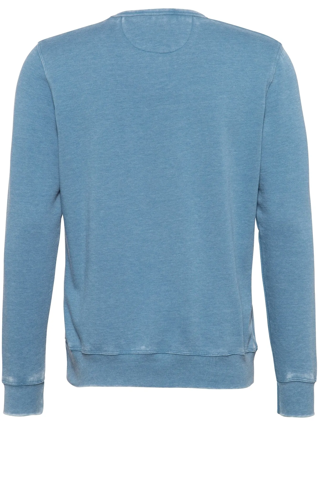 Longsleeve Shirt mit Frontprint und Enzymwash-Effekt «Anchor King»