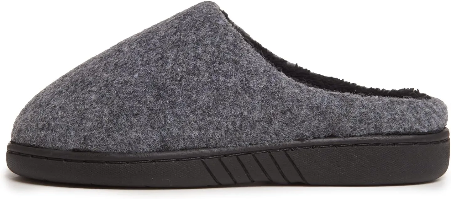 Lucky Brand Boy's Faux Wool Clog Slippers with Memory Foam