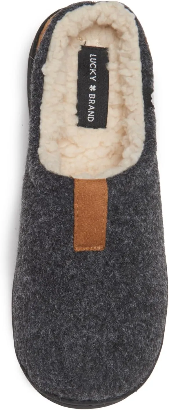 Lucky Brand Boy's Fleece Clog Micro Suede Tab Slippers – Comfortable and Cozy Footwear for Boys