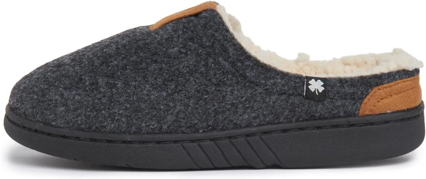 Lucky Brand Boy's Fleece Clog Micro Suede Tab Slippers – Comfortable and Cozy Footwear for Boys