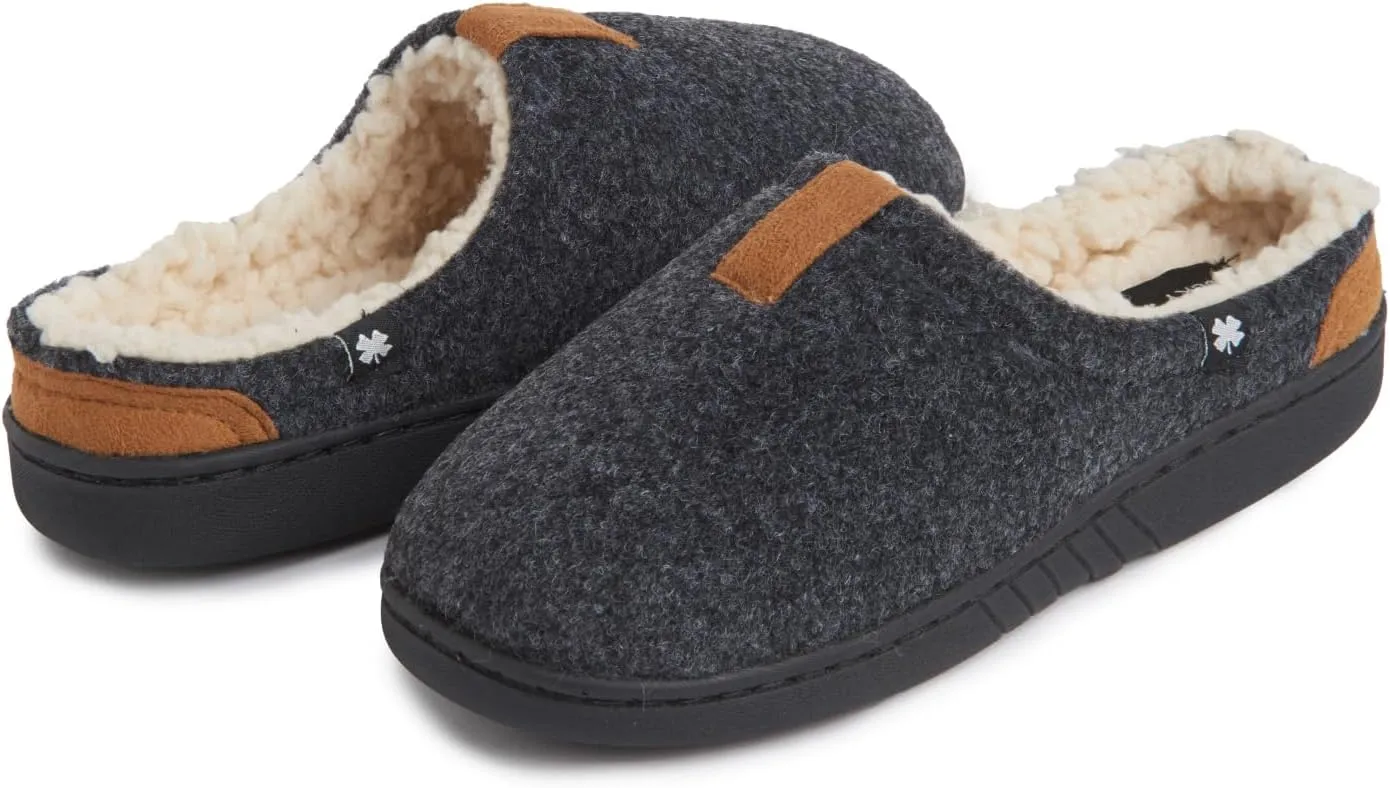 Lucky Brand Boy's Fleece Clog Micro Suede Tab Slippers – Comfortable and Cozy Footwear for Boys