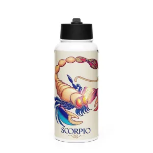 Lucky Charm Scorpius Stainless steel water bottle with a straw lid 32 oz