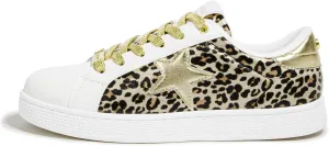 LUCKY STEP Women's Fashion Star Sneaker Lace Up Low Top Comfortable Cushioned Walking Shoes