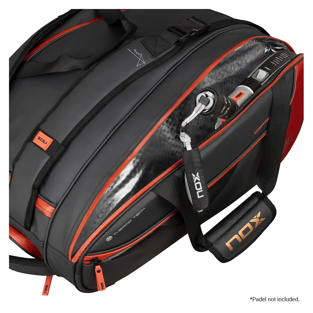 Luxury Open Series Padel Bag Black and Red