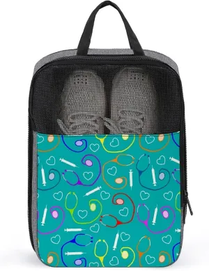 Medical Theme Nurse Portable Large Capacity Travel Shoe Bag