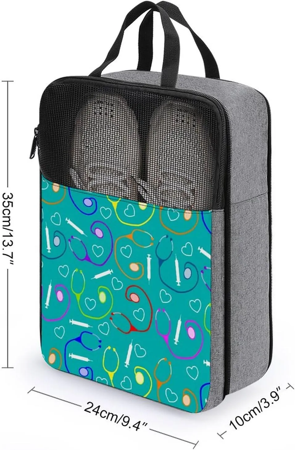 Medical Theme Nurse Portable Large Capacity Travel Shoe Bag