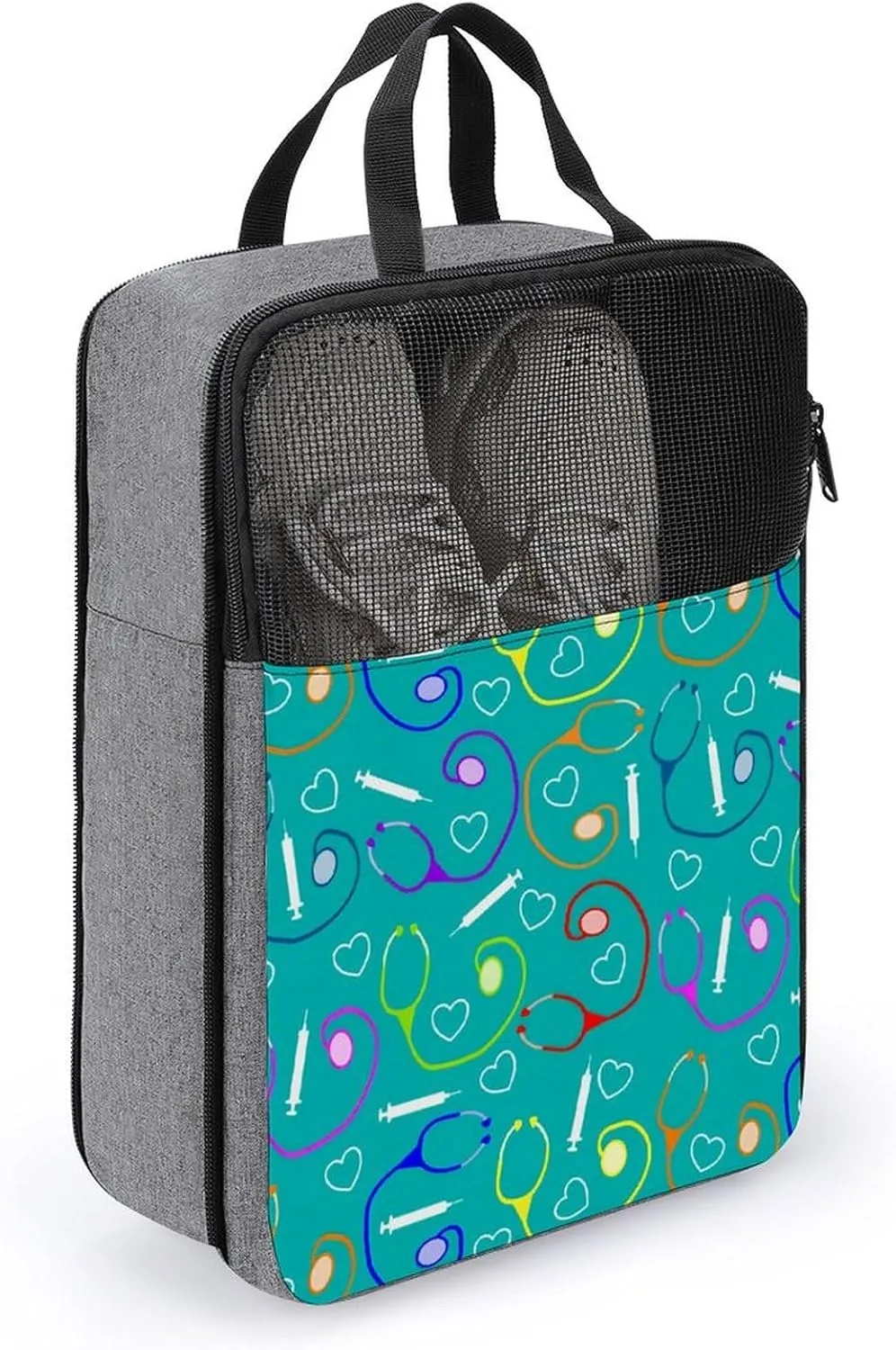 Medical Theme Nurse Portable Large Capacity Travel Shoe Bag