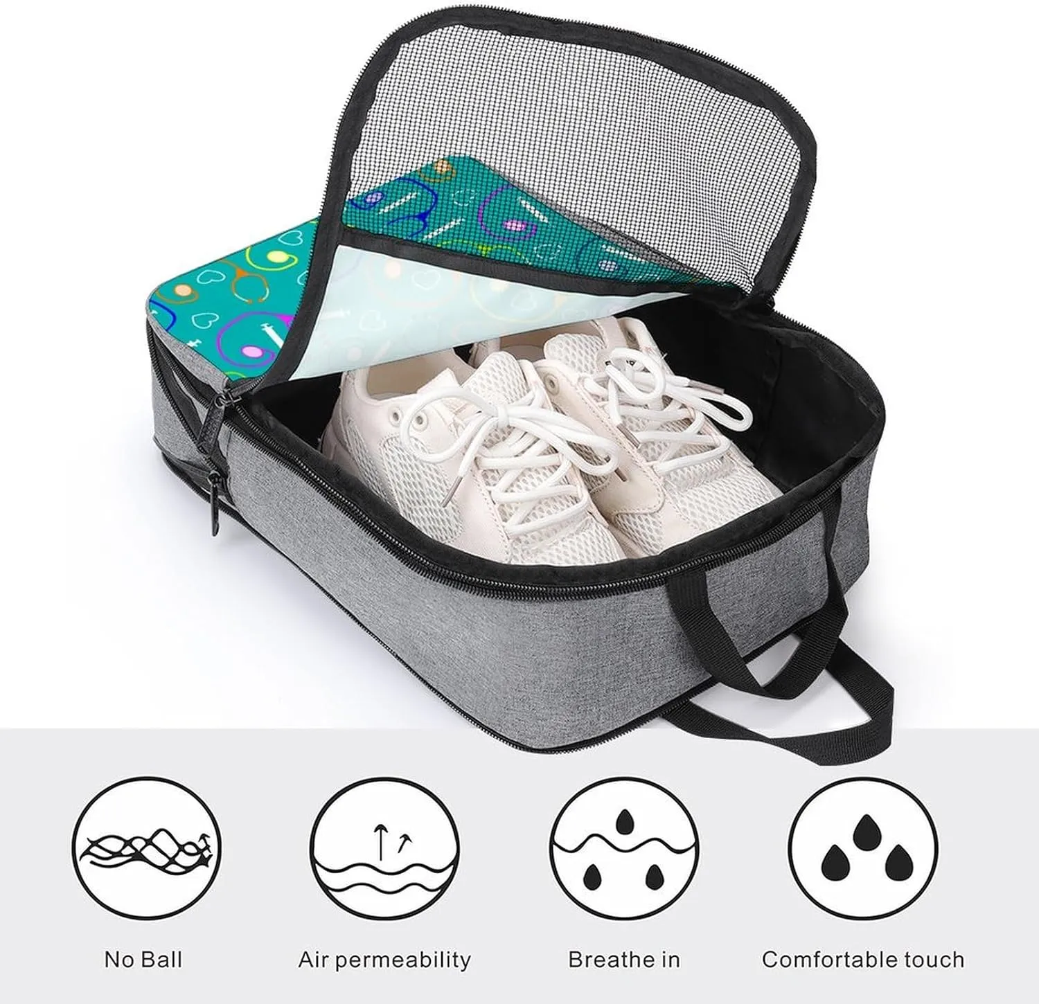 Medical Theme Nurse Portable Large Capacity Travel Shoe Bag