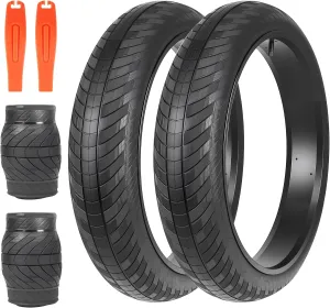 MEGHNA Fat Bike Tire 20/24 x 3.0 inch Mountain Bike Fat Tire 20/24 inch Heavy Duty Arrow Grooves Anti-Slip Foldable Replacement All Terrain Tire for Mountain Snow Kids Bike Beach Cruiser E-Bike