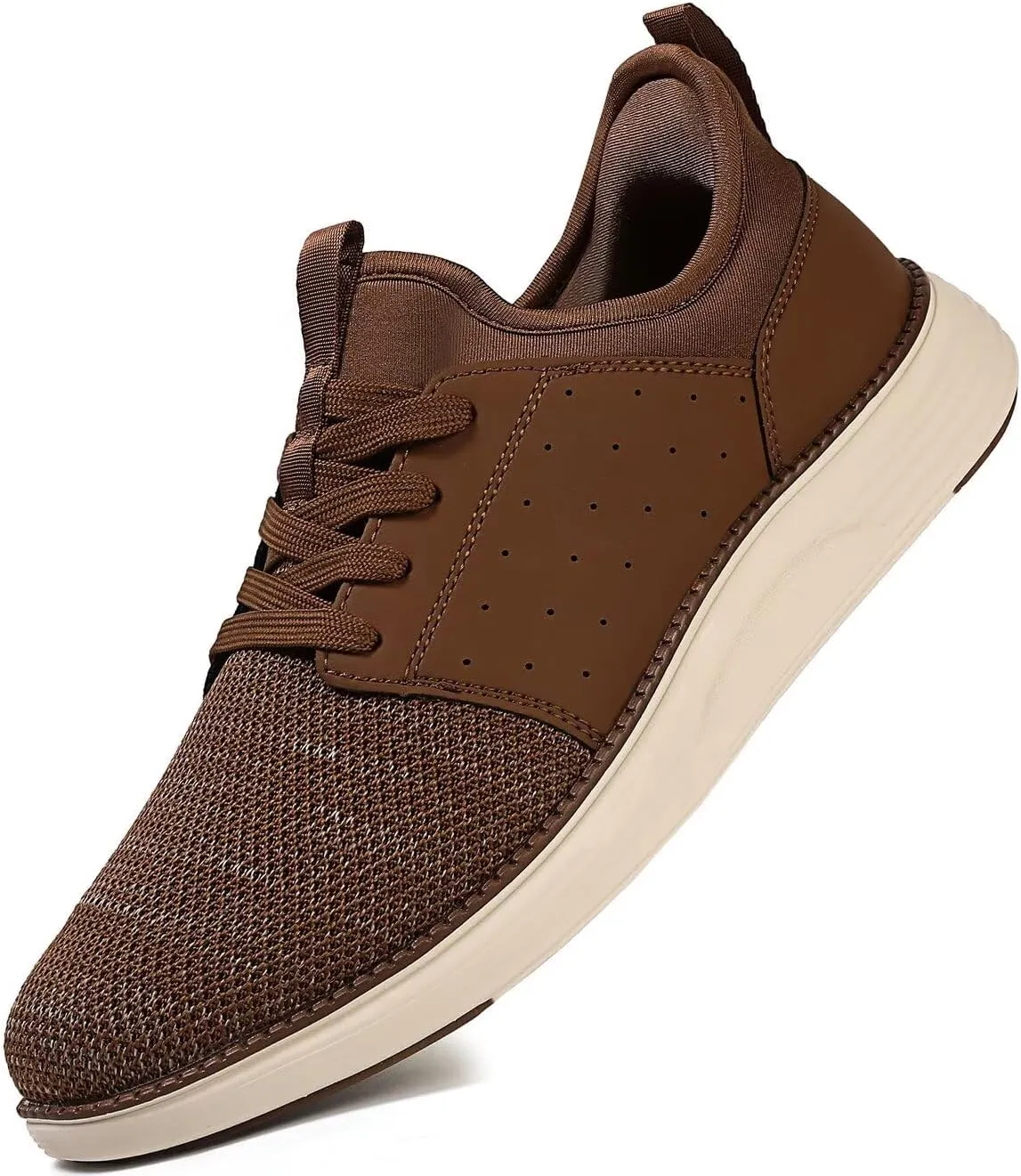 Men Casual Dress Shoes Hands Free Slip On Laceless Fashion Sneakers Lightweight Breathable Walking Shoes Gym Tennis Athletic