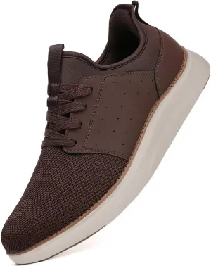 Men Casual Dress Shoes Hands Free Slip On Laceless Fashion Sneakers Lightweight Breathable Walking Shoes Gym Tennis Athletic