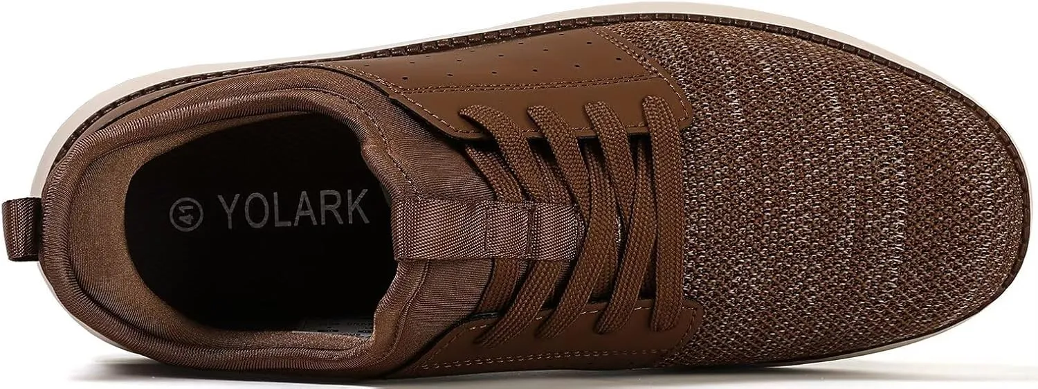 Men Casual Dress Shoes Hands Free Slip On Laceless Fashion Sneakers Lightweight Breathable Walking Shoes Gym Tennis Athletic