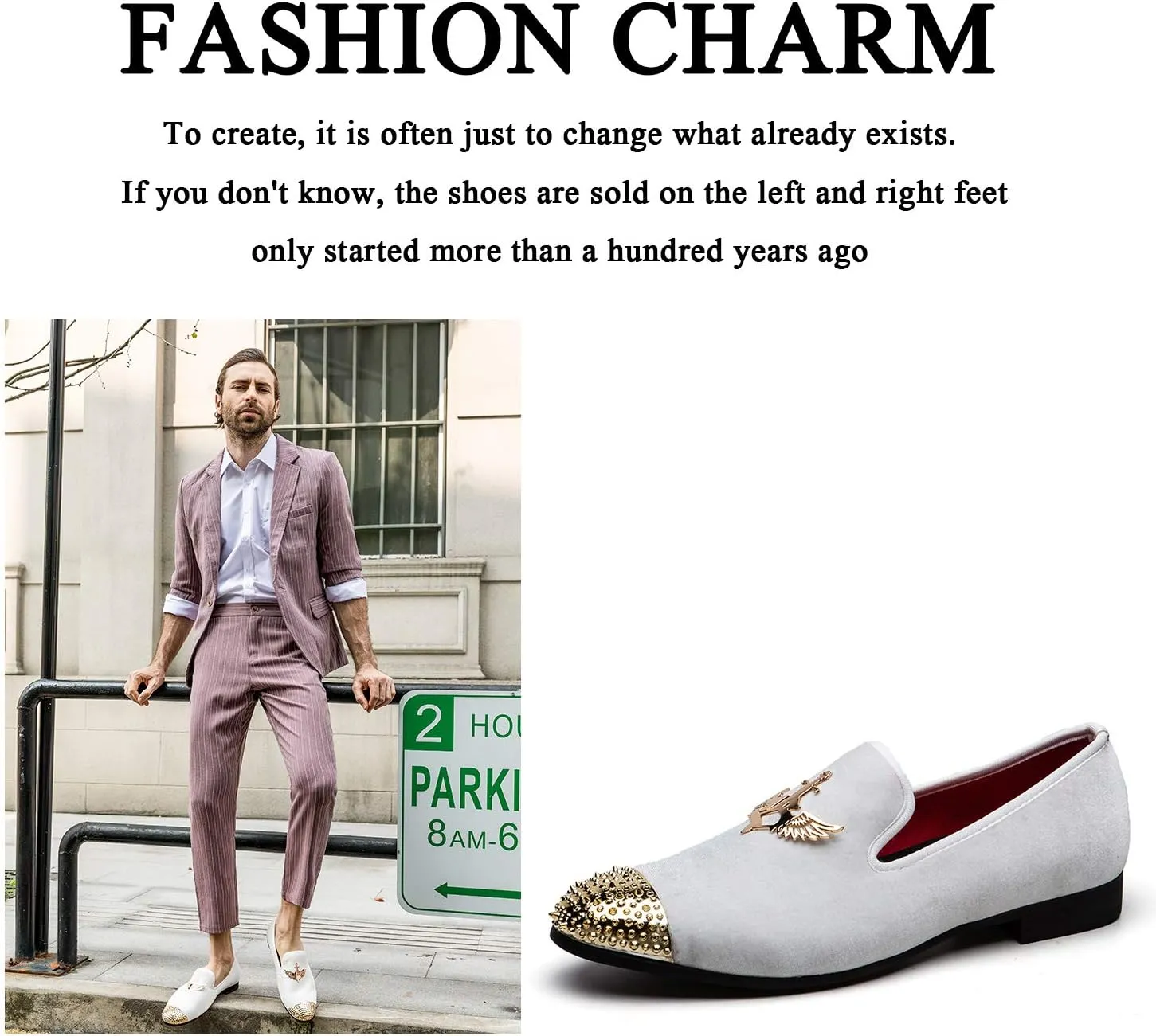 Men Genuine Leather Mens Metallic Textured Slip-on Glitter Loafers Shoes