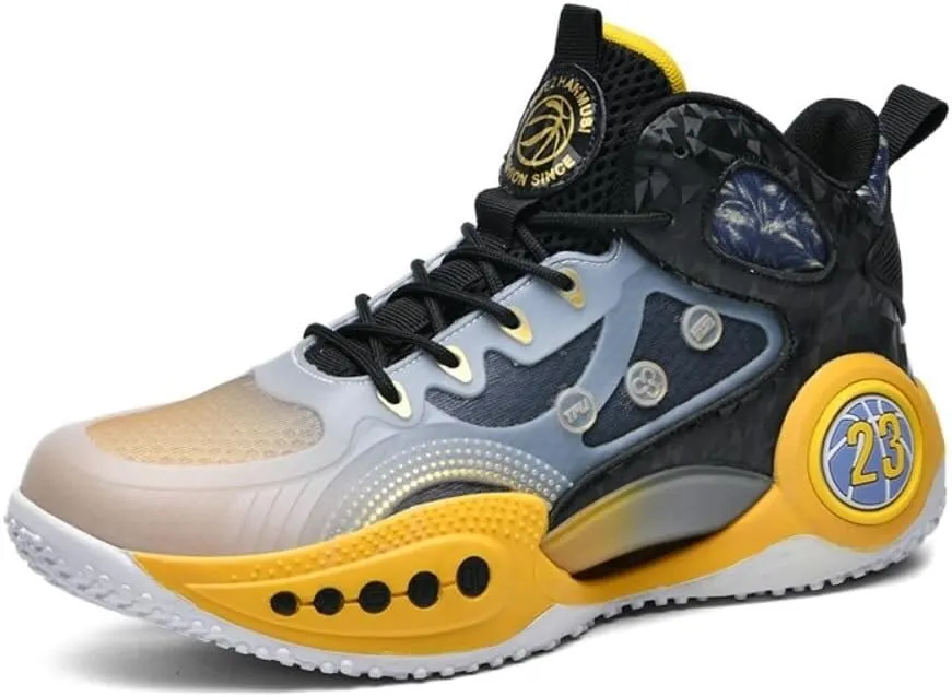 Men's Basketball Shoes Anti Slip Breathable Outdoor Fashion Graffiti Sports Boots