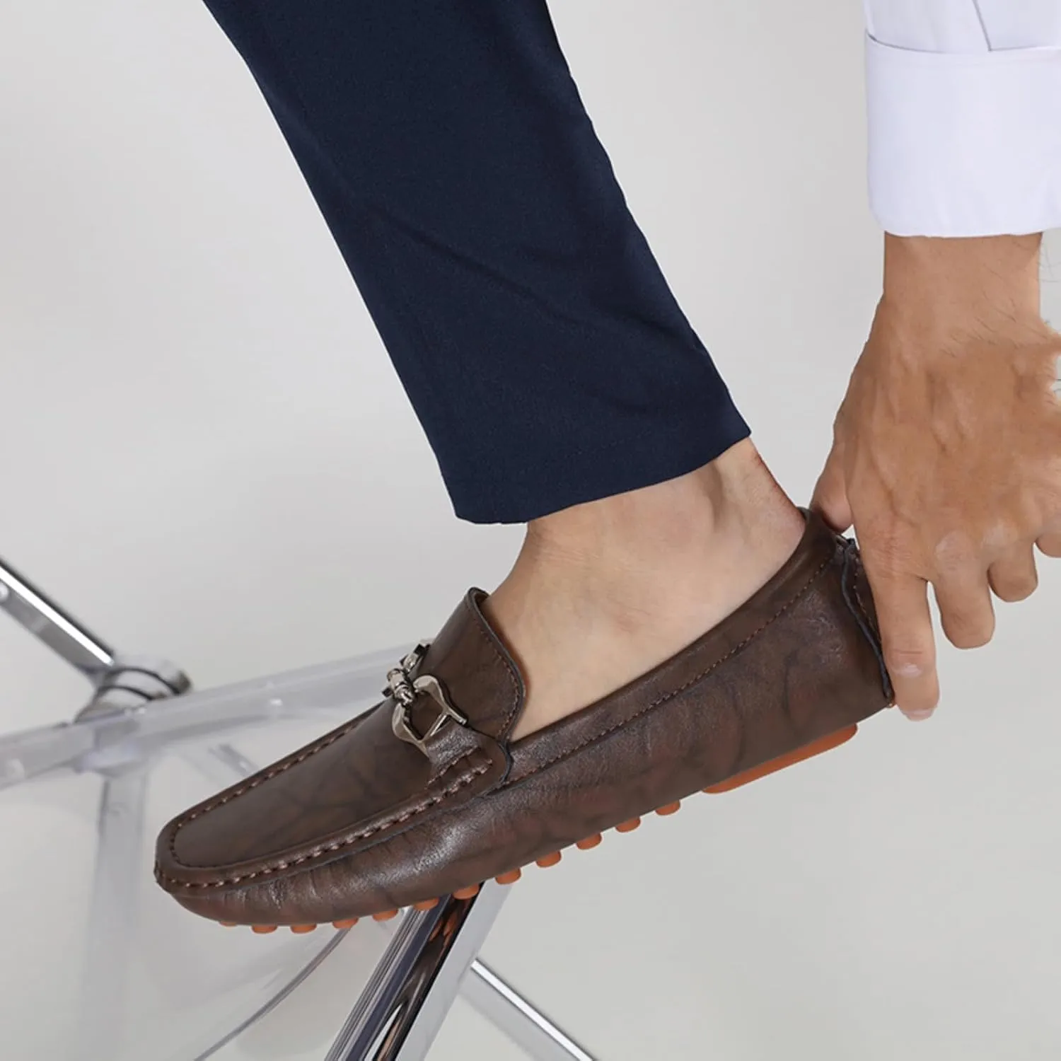 Men's Classic Penny Slip - On Loafer, Made of Cowhide Leather, with Soft Sole. Loafer for Men, Comfortable Men's Business Casual, Driving and Boat Shoes
