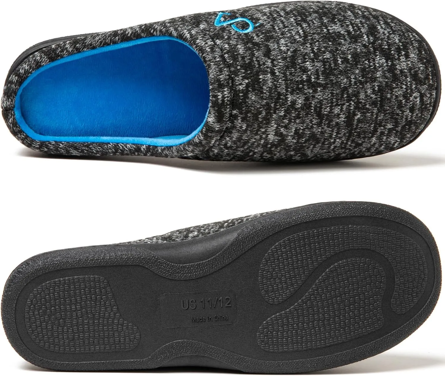 Men's Cozy House Slippers Indoor Shoes Memory Foam Insoles & Rubber Soles