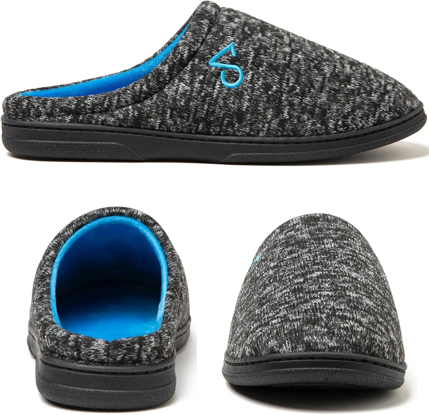 Men's Cozy House Slippers Indoor Shoes Memory Foam Insoles & Rubber Soles