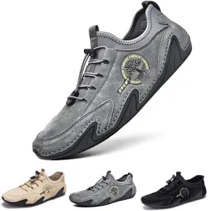 Mens Driving Loafers Shoes Casual Shoes Slip On Flat Loafers Boat Shoes Moccasins Lightweight Soft Comfort Lace up Oxford Walking Shoe for Work Office Dress Outdoor Slippers Hand Stitching Ankle Boots