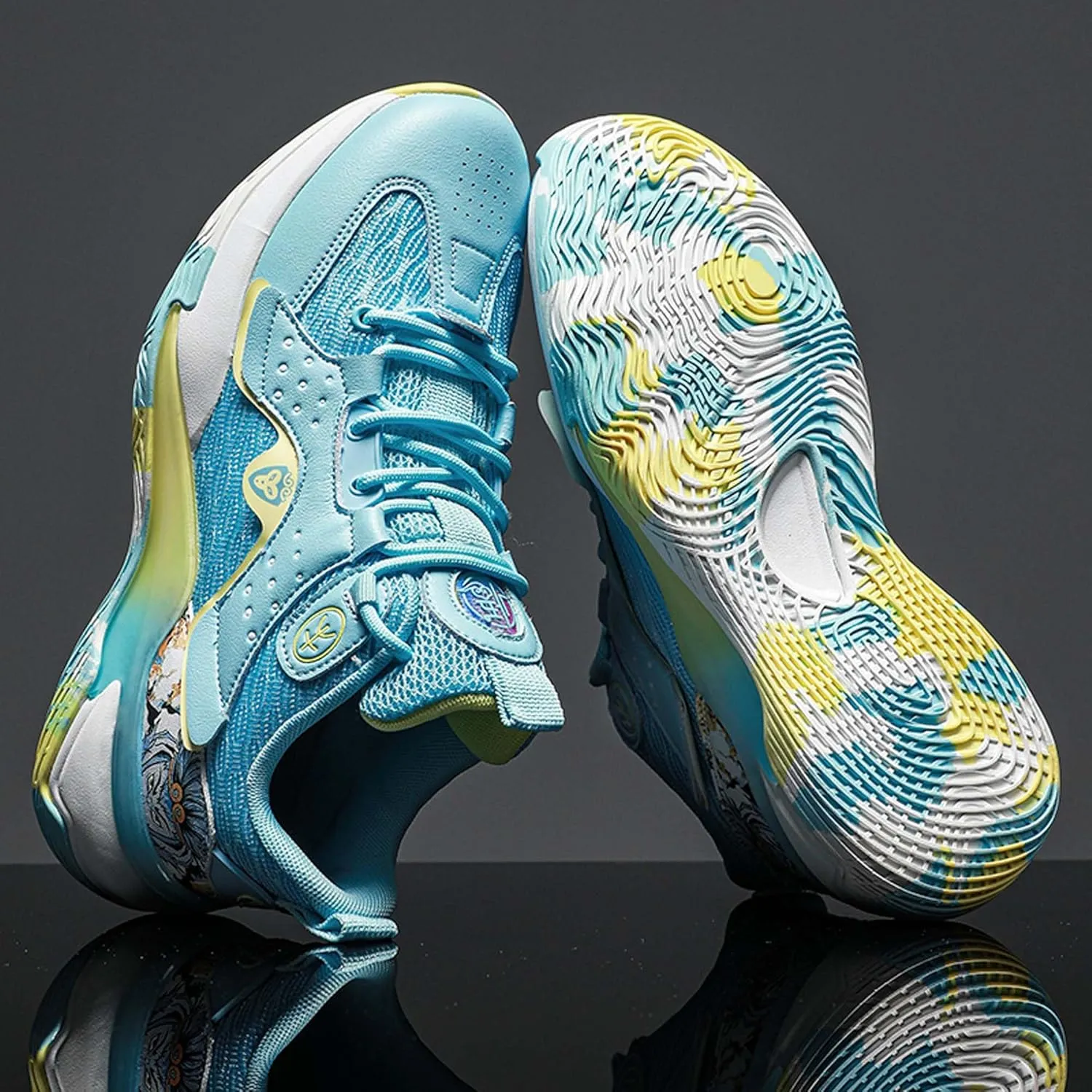 Mens Fashion Basketball Shoes Men's and Women's Non-Slip Casual Sneakers Women's Shock Absorption Lightweight Running Shoes