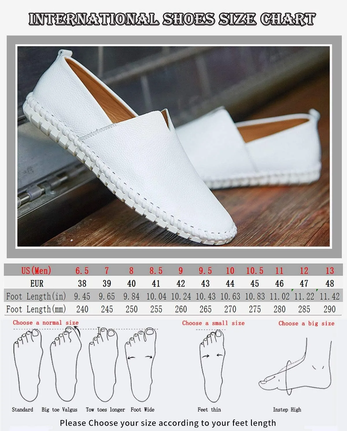 Men's Genuine Leather Loafer Shoes Slip On Soft Walking Driving Shoes