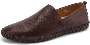 Men's Genuine Leather Loafer Shoes Slip On Soft Walking Driving Shoes